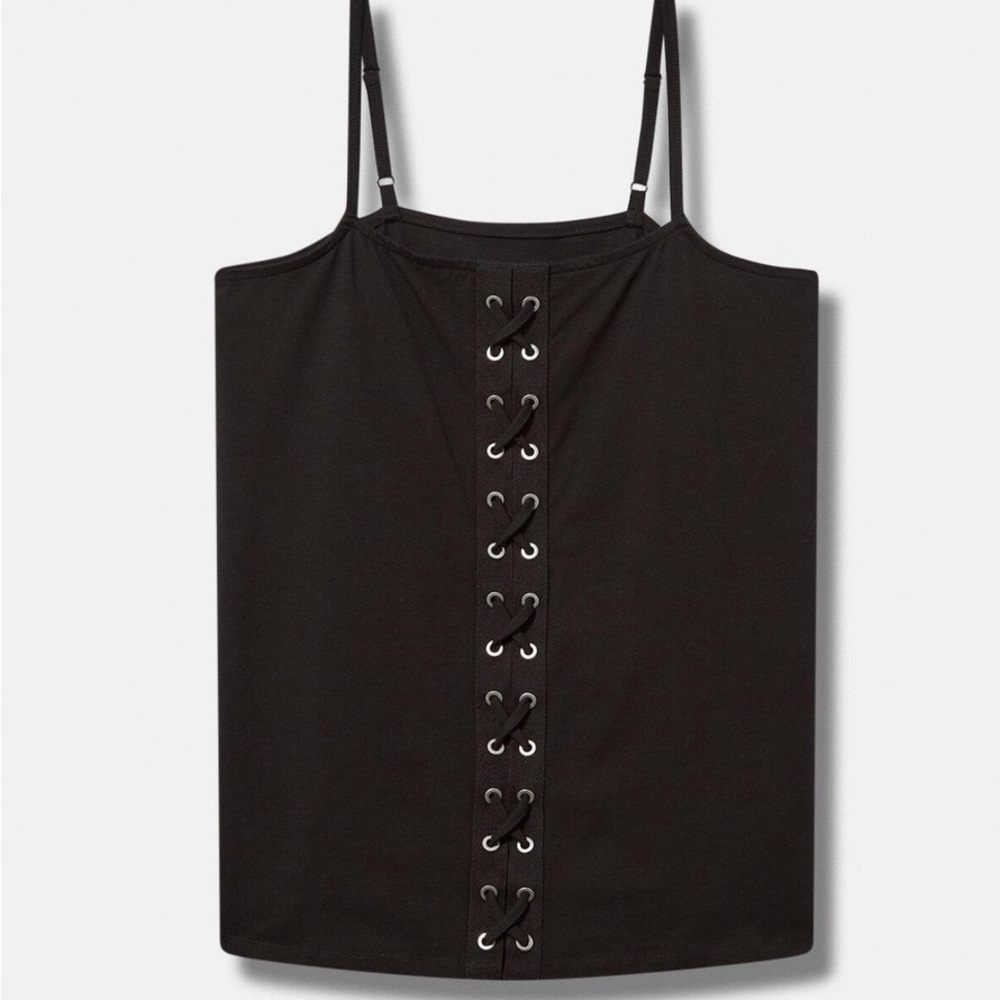 Torrid Black Lace-Up Camisole - Picture 3 of 4